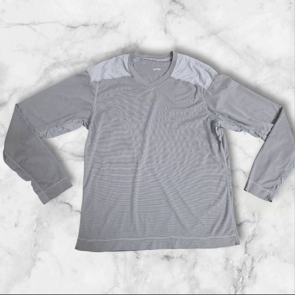 Lululemon Mens Large Surge Stripe Long Sleeve